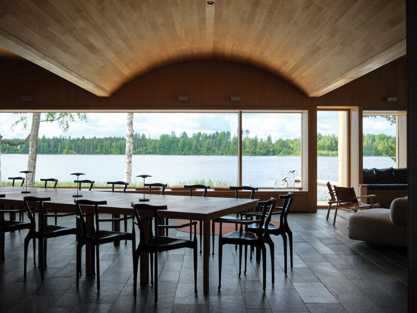 serlachius museums’ art sauna bonds concrete, stone, & wood for sauna culture in finland