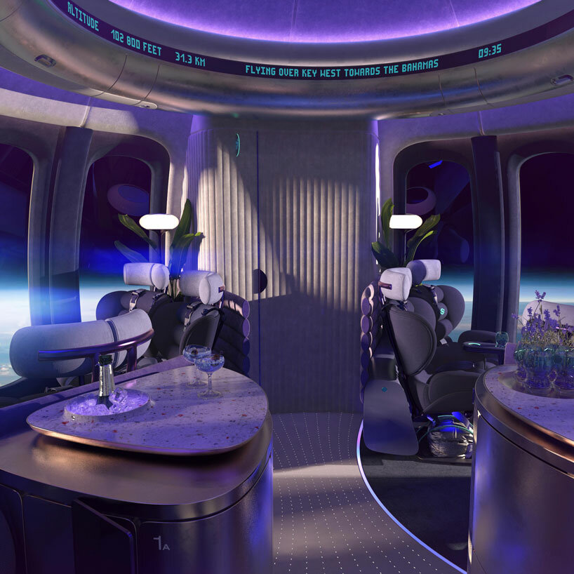 space perspective unveils revised lounge interior for ultimate space travel