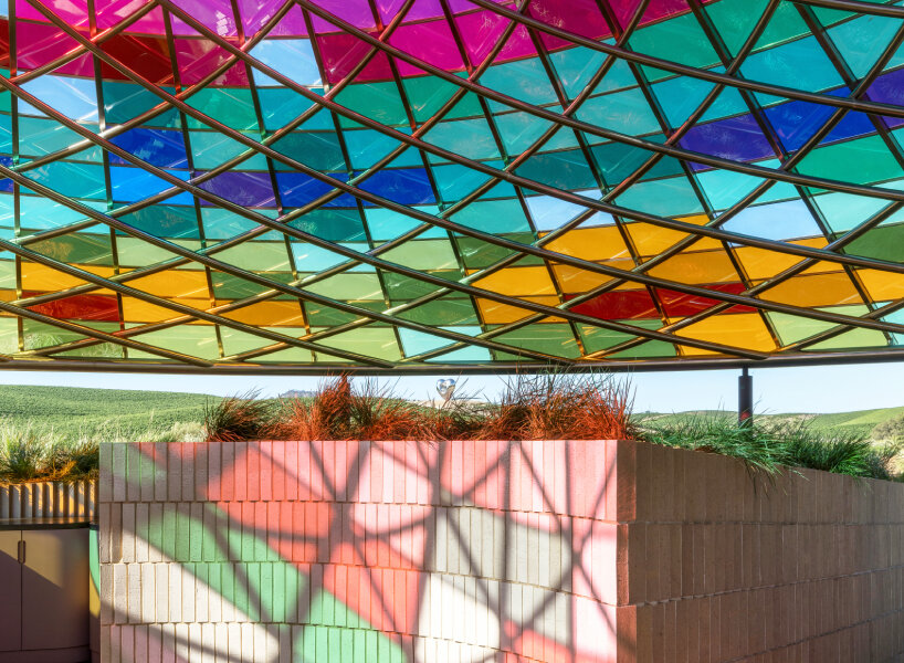 close-up view of the canopy's reflection