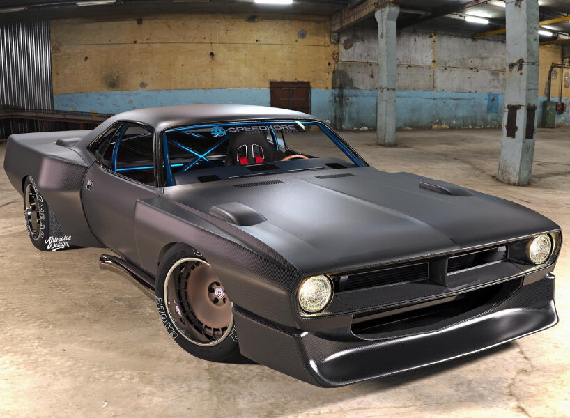 all carbon fiber concept IMSA AAGT cuda recalls glenn bunch’s 1974 dodge challenger