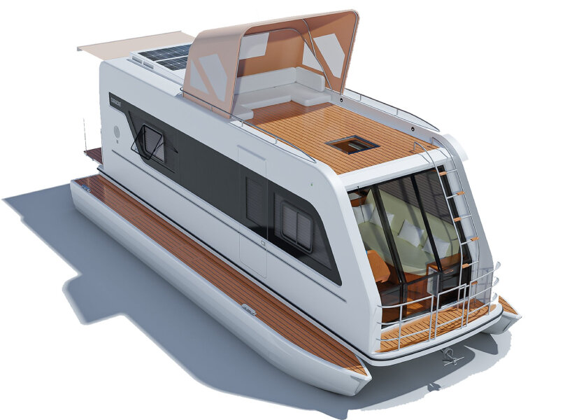 electric campervan-catamaran