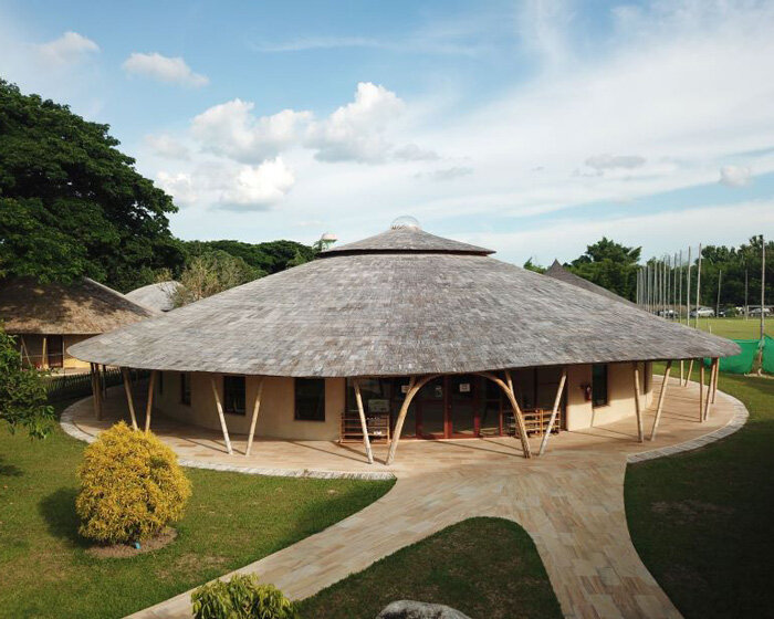 chiangmai life architects completes concentric bamboo school library with oculus in thailand
