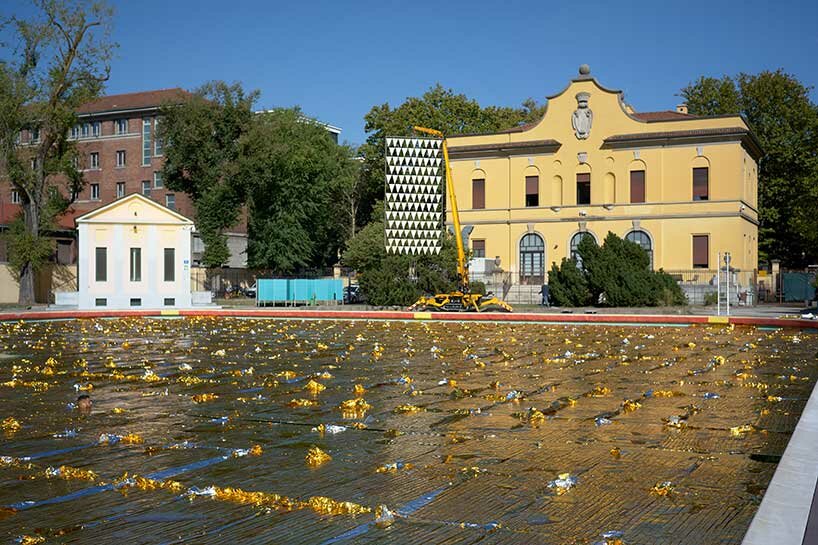 nari ward's 'gilded darkness' by fondazione nicola trussardi reflects today's societal issues