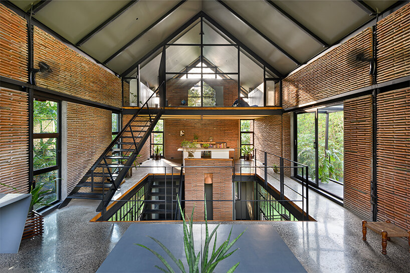 interior space divisions with large floor-to-ceiling windows