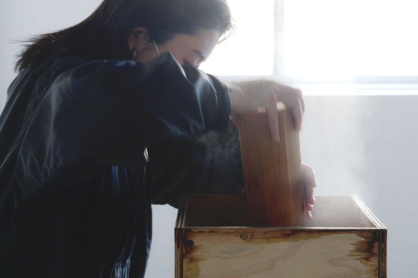 softening the wood in a steamer before putting it in the sharpener