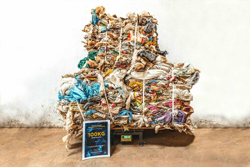 plastic collected from the river 