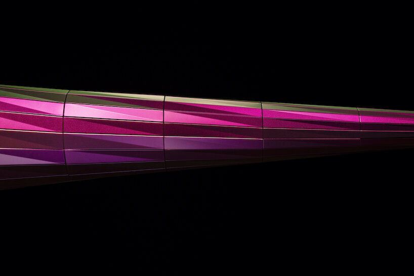 we+’s sizeable vortex installation boasts dynamic, iridescent colors