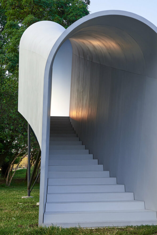 visitors can walk up the stairway | image by Audrey Melton