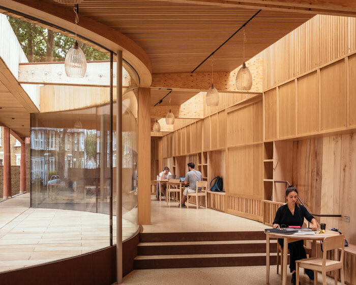 east london's lea bridge library receives contemporary extension by studio weave