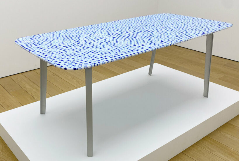 Murrina White and Blue table | image © designboom