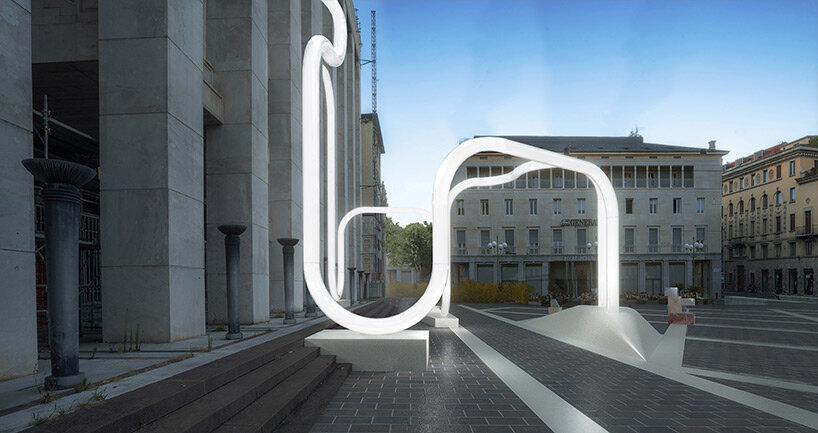 objects of common interest's solar-powered light tubes reactivate underused square in italy