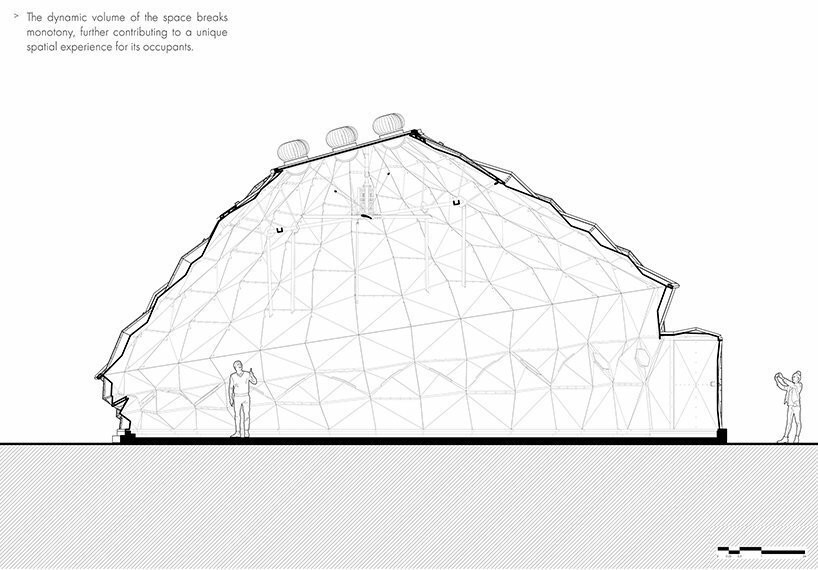 section through entrance foyer