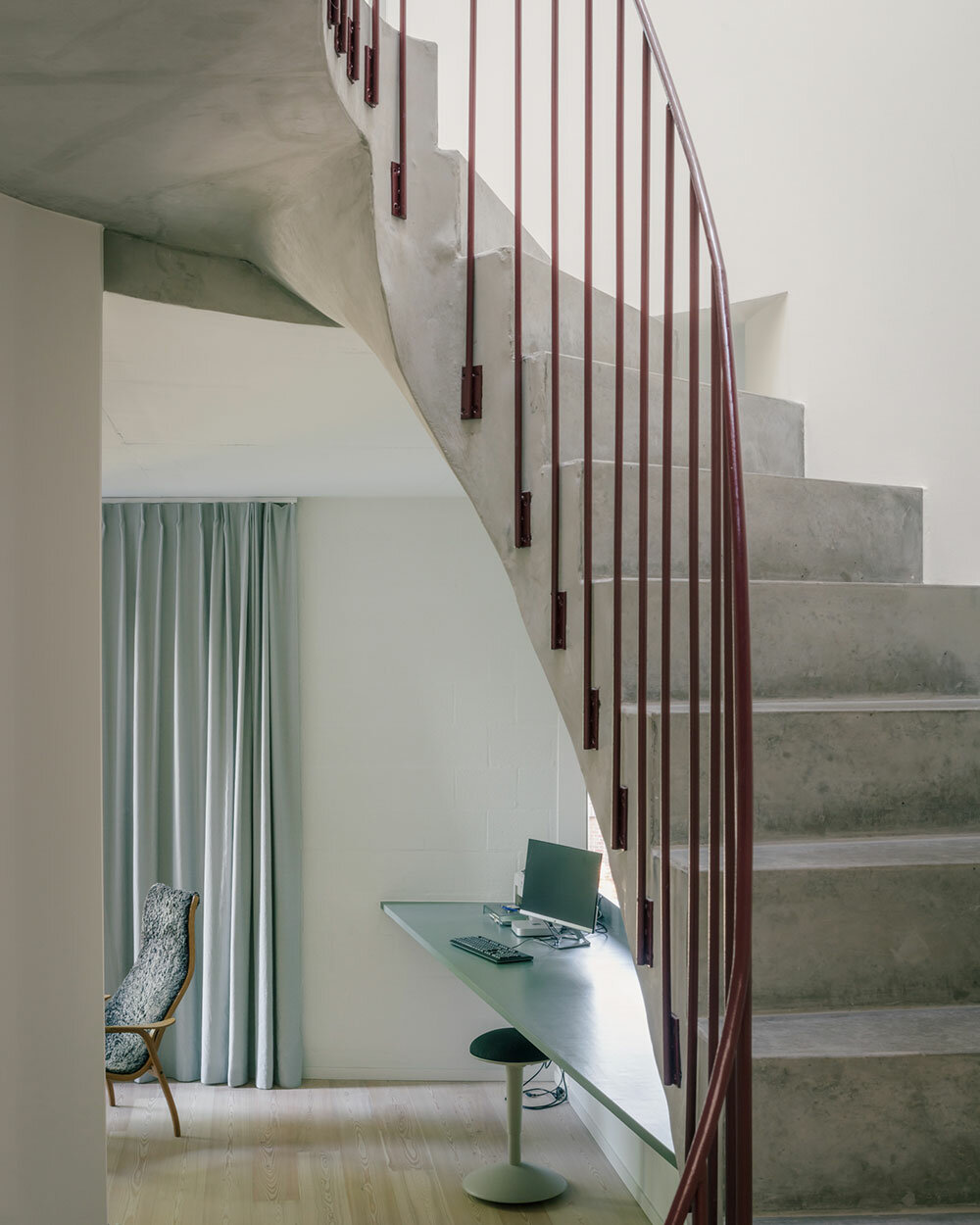 delicate lines and curves engage in visual play within minimal house in belgium - 1