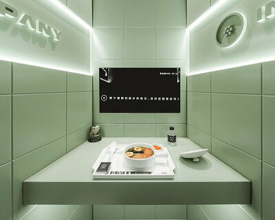 pop-up ‘lonely noodle' restaurant in shanghai seats diners in immersive one-person booths