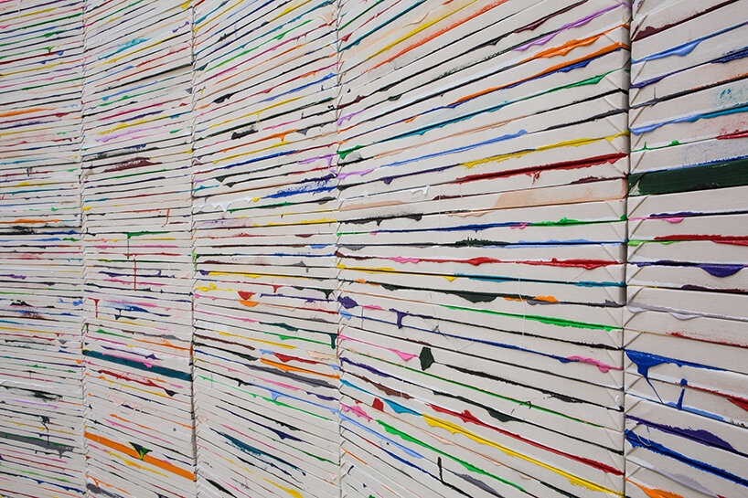5050 stacked paintings (detail) © Richard Jackson |  image © Thomas Bruns, courtesy of the artist and Hauser & Wirth