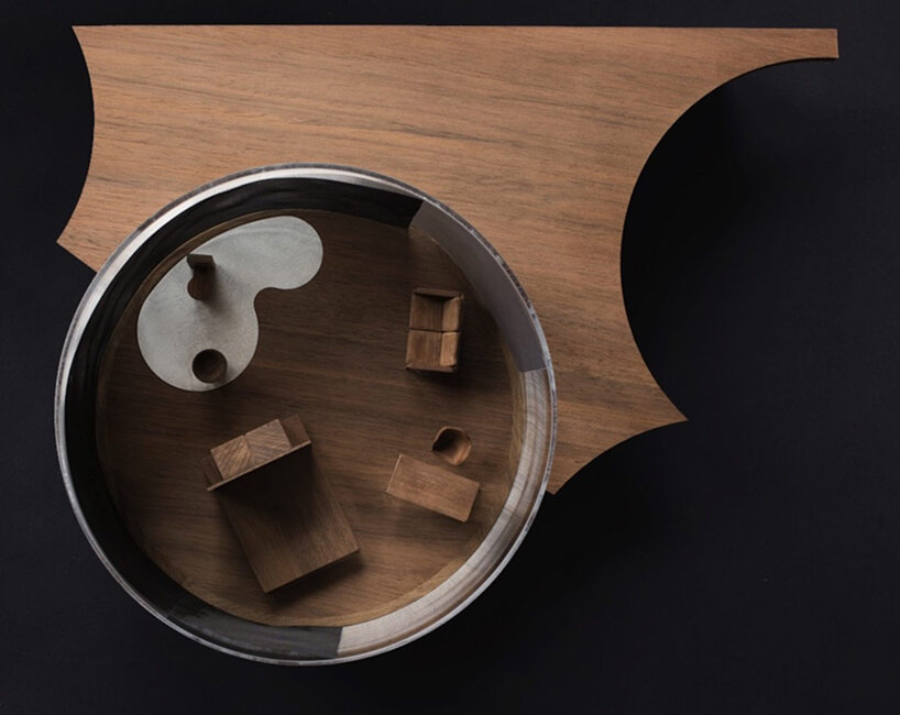 physical model of a single unit, showing the interior layout