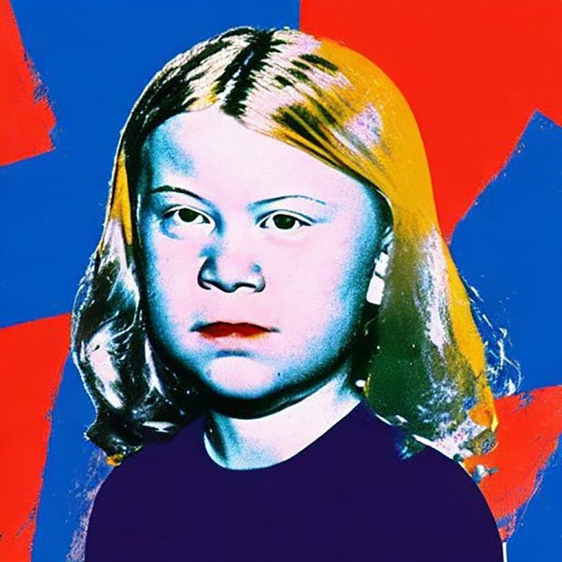 Andy Warhol: climate activist Greta Thunberg