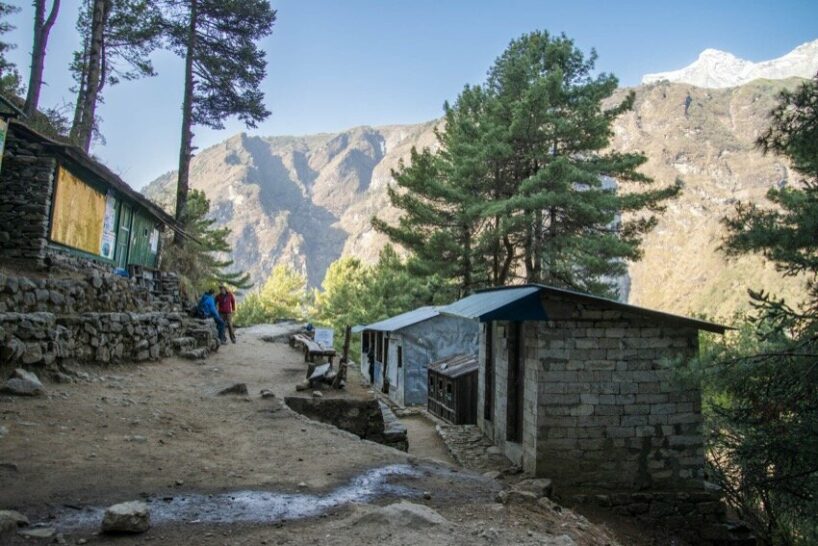 'Carry me back' pick-up station in the Khumbu region
