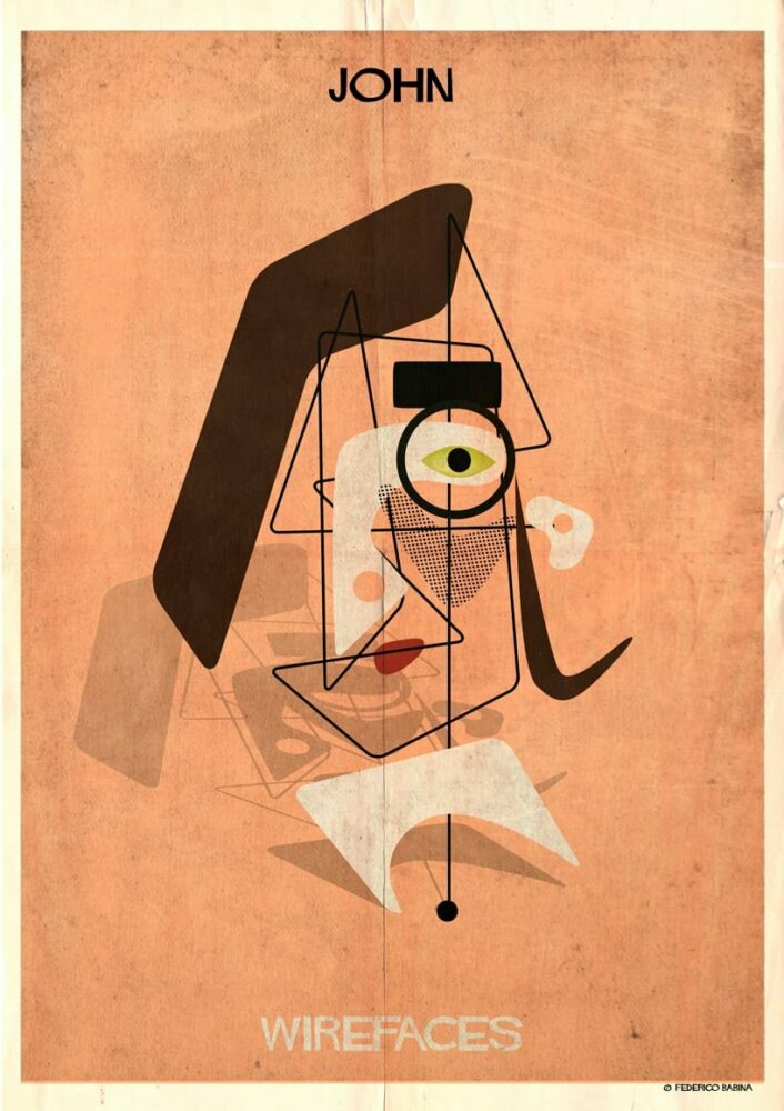 federico babina’s ambiguous portraits reconstruct cultural icons’ identities with wires & voids