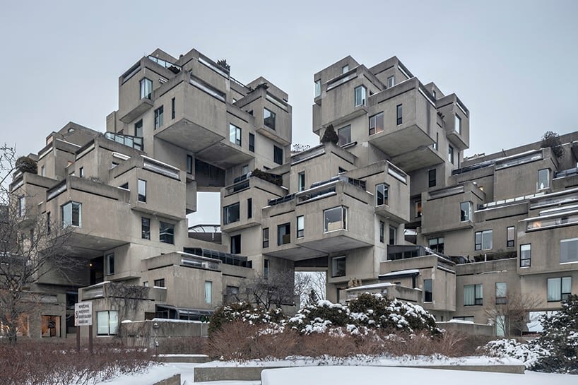 roberto conte’s desolate compositions capture iconic habitat 67 in the icy canadian winter