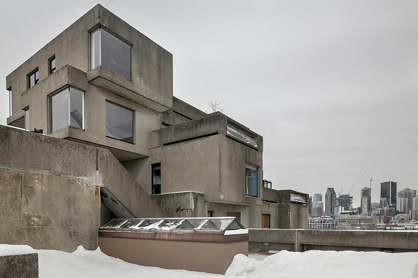 a composition of prefabricated concrete cubes