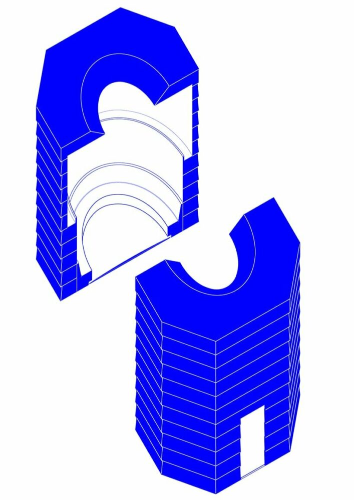 axonometric drawing - Hardanger Skyspace