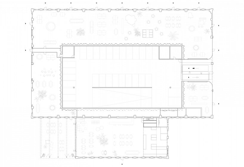 ground floor plan drawing + function diagram