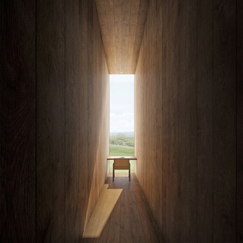 'not a hotel' unveils corten steel house by suppose design office perched on a hillside