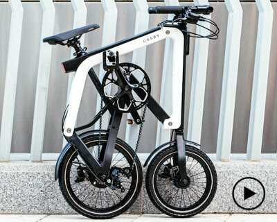 'ossby GEO' turns plant-based materials into 1-second folding e-bike
