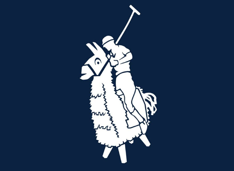 ralph lauren changes its horse logo to piñata llama for fortnite fans