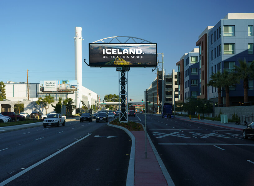 mission iceland space billboard