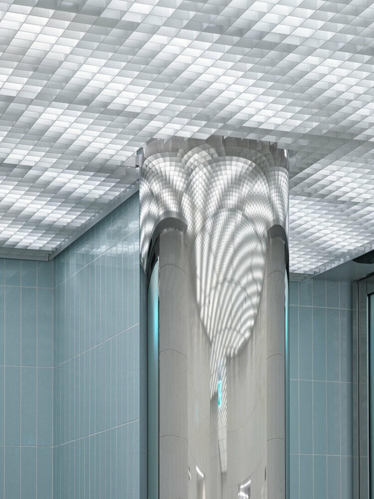 christ & gantenbein unveils techno-baroque lobby for mixed-use ‘UK house’ in london