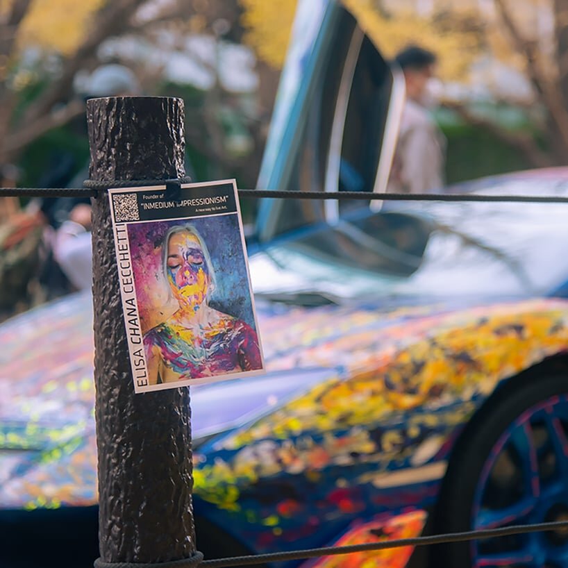 elisa chana cecchetti transforms lamborghini aventador into impressionist canvas in tokyo