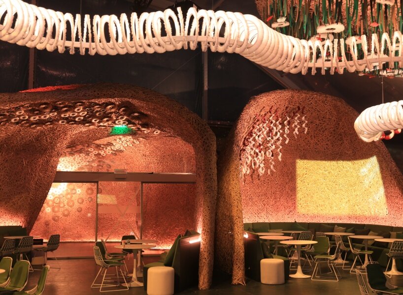 Hermès weaves a garden of life-size bamboo caves from recycled brushes in qatar - 4