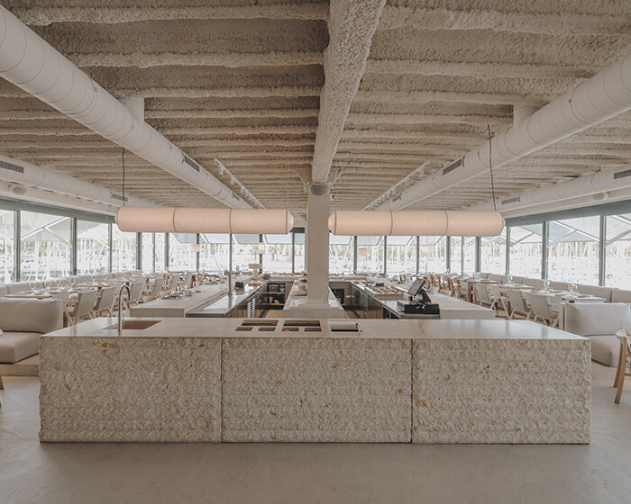 seaside 'fiskebar' restaurant opens in barcelona with interiors by isern serra