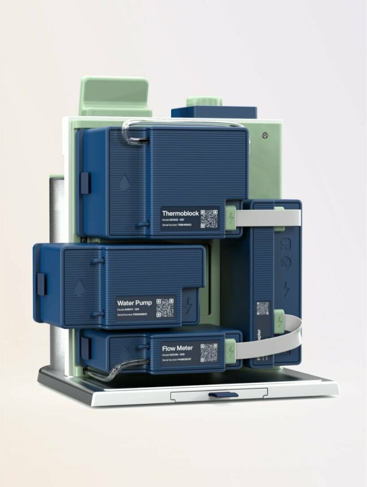 Kaya coffee machine's back is dedicated to repair