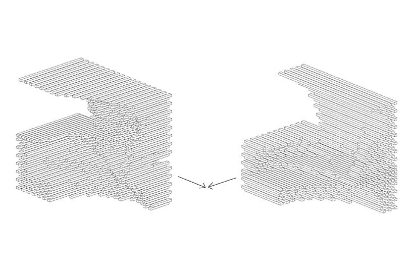 axonometric views of the Thermal Mass Sauna Stack