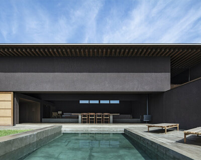 suppose design office nestles meditative rental villa along japan's isumi river