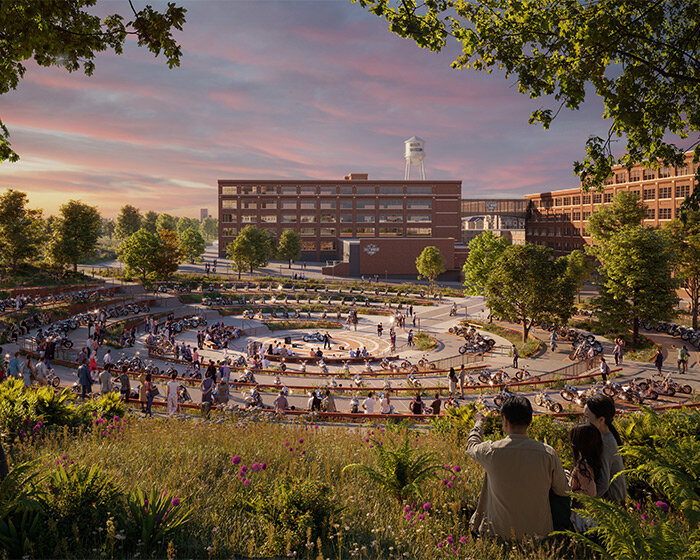 heatherwick studio envisions vibrant park with motorcycle hub for harley-davidson in milwaukee