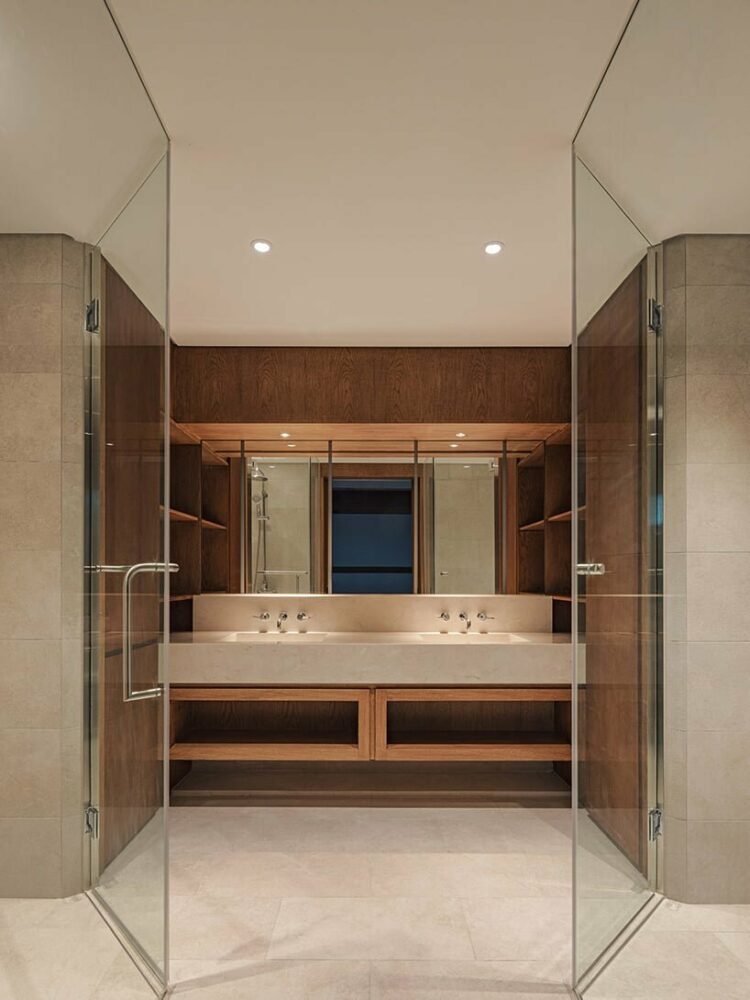 muuun hotel emerges through the forest’s mist, nodding to traditional korean architecture