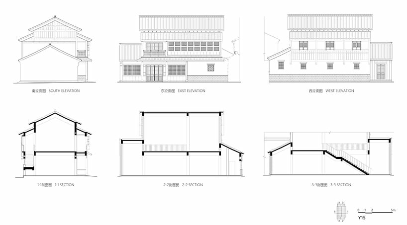 Y15 elevation and section