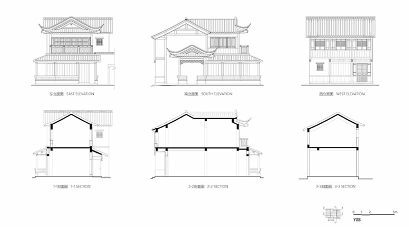 Y08 elevation and section