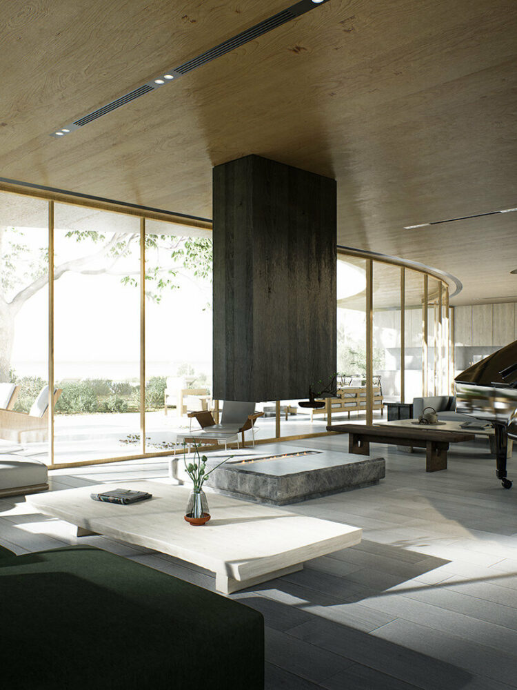 victor ortiz designs malibu home with a sinuous and porous roof plane