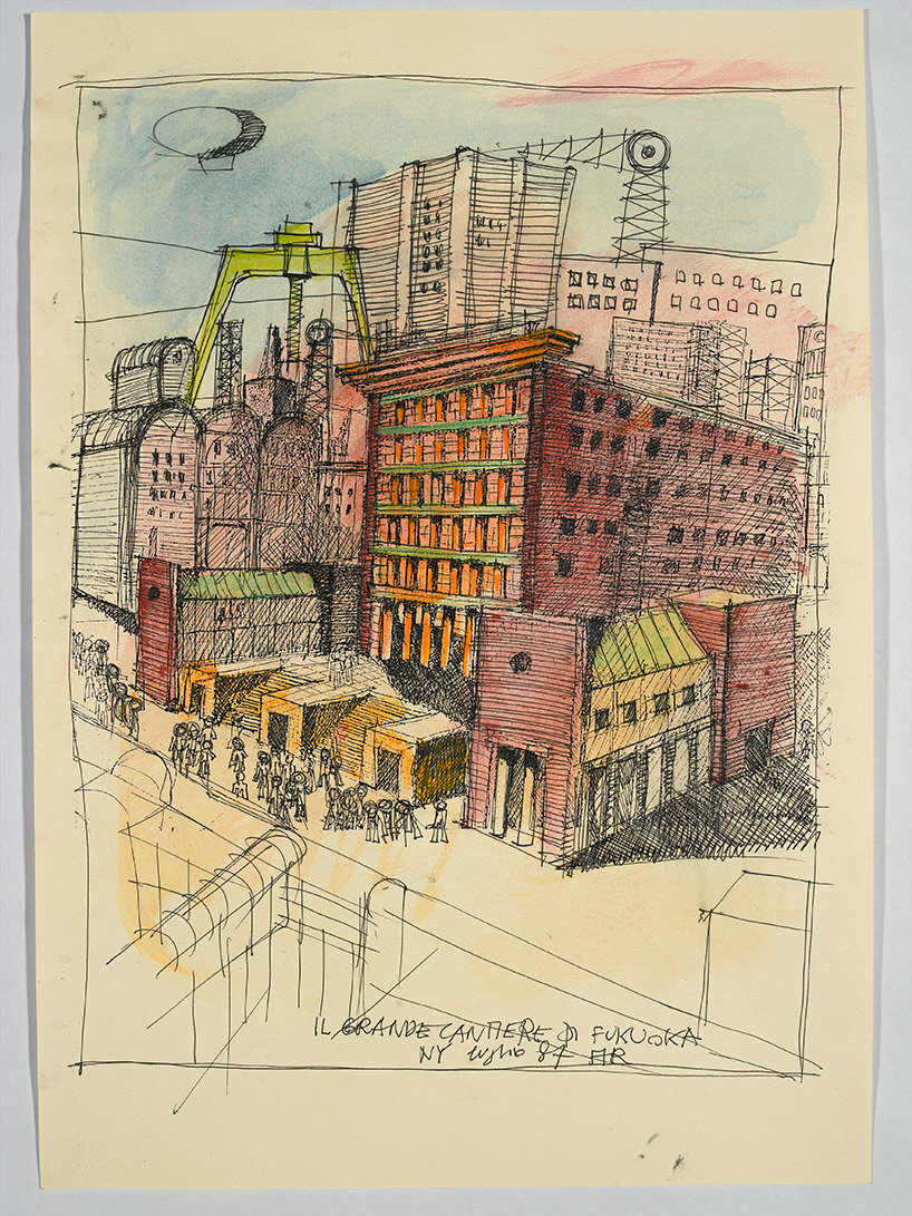 aldo rossi's architectural paintings spread vivid colors & bold geometries in berlin's museum