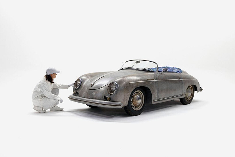 daniel arsham brings his eroded car sculptures to petersen automotive museum in los angeles