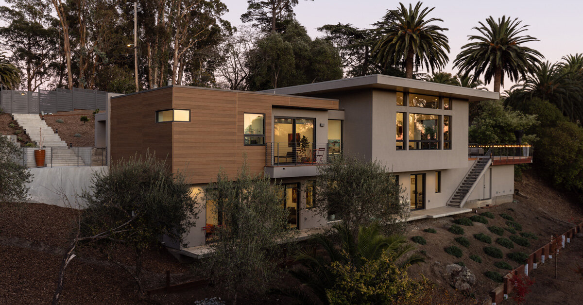 DNM architecture rests modernist home hillside in north california