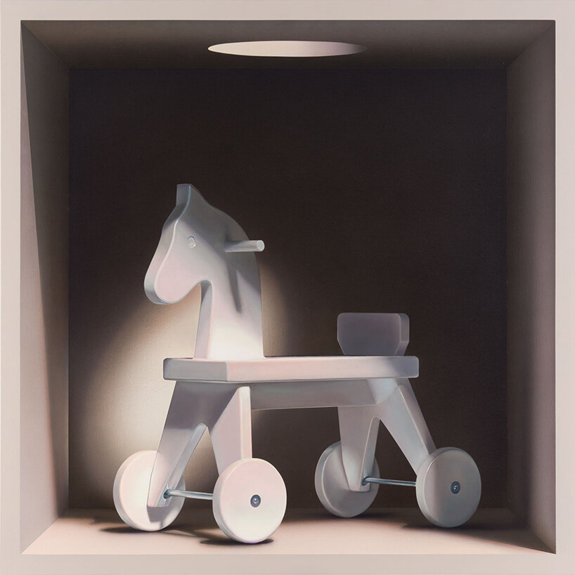 mehdi ghadyanloo paints nostalgic, hyperrealistic toys at almine rech in london