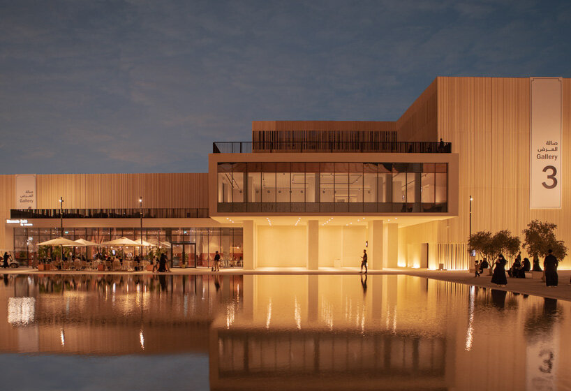 clusters of volumes & voids weave through airport terminal for islamic arts biennale complex in jeddah
