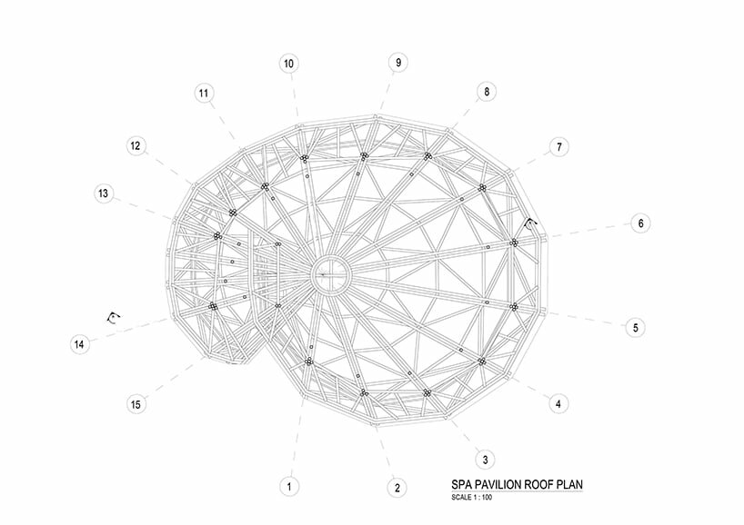 spa pavilion roof plan