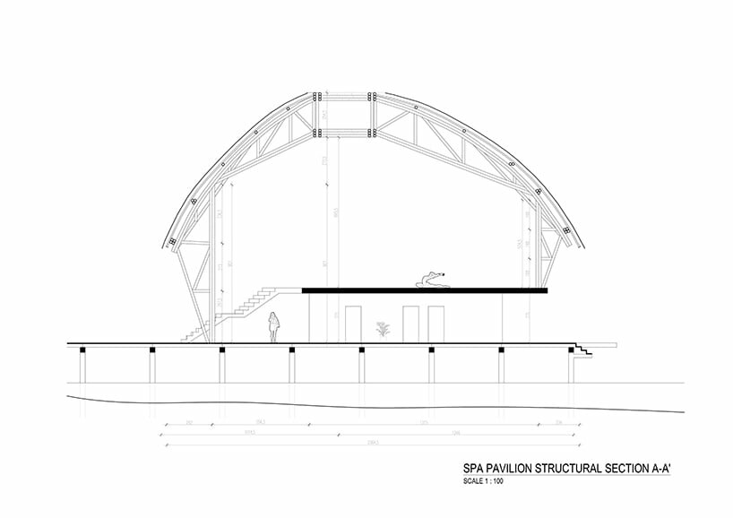 spa pavilion section